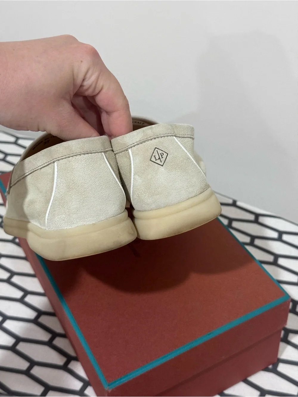 Loro Piana Summer Walk Suede Loafers in Light Beige